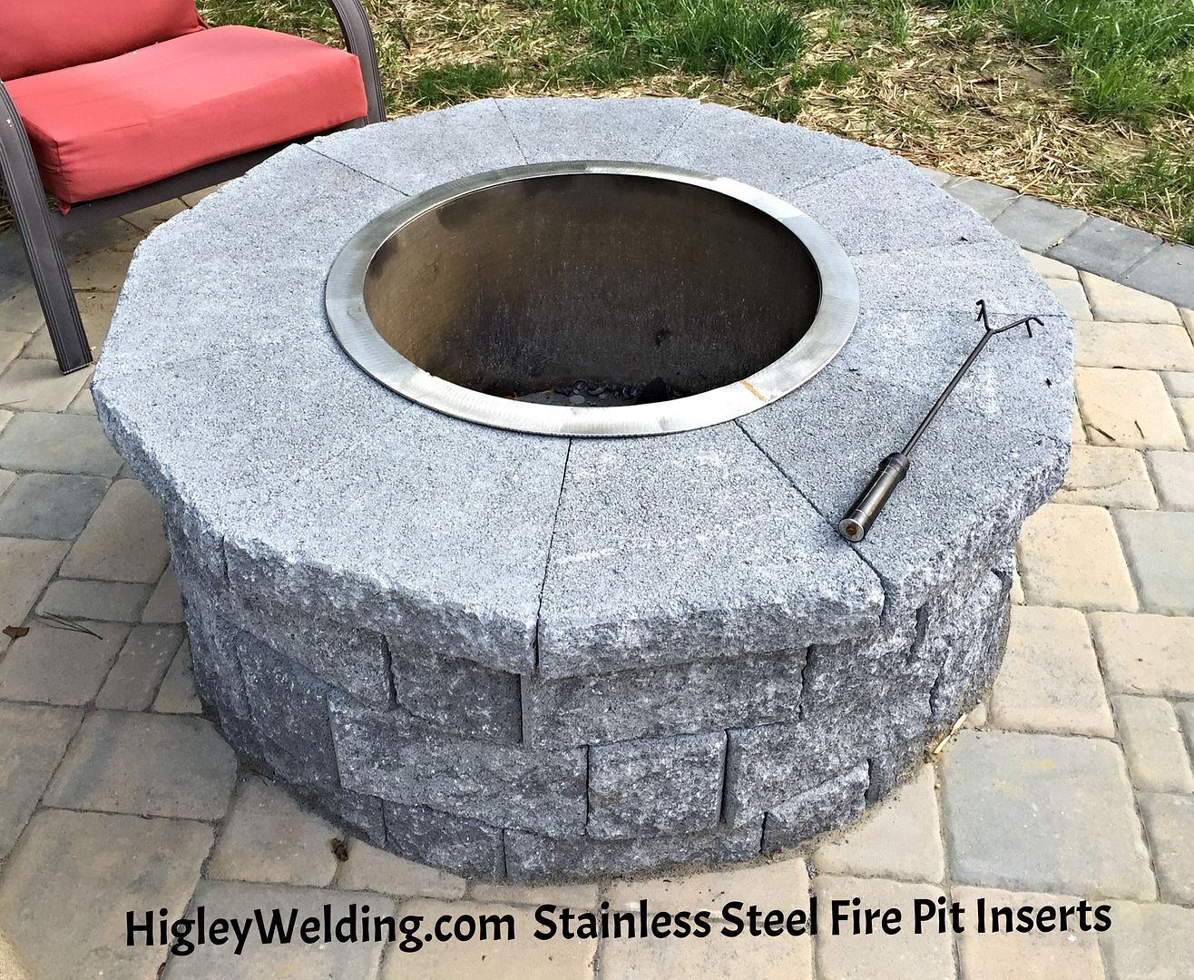 Stainless Steel Flange Top Fire Pit Liner/Insert Photo by bhigs54