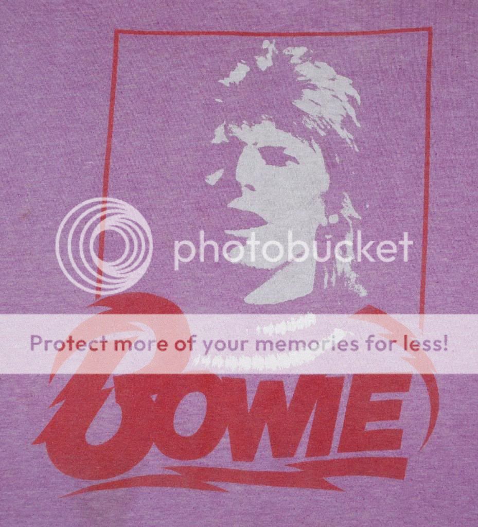 ORIGINAL VINTAGE DAVID BOWIE T  SHIRT 1970s L MEGA RARE  