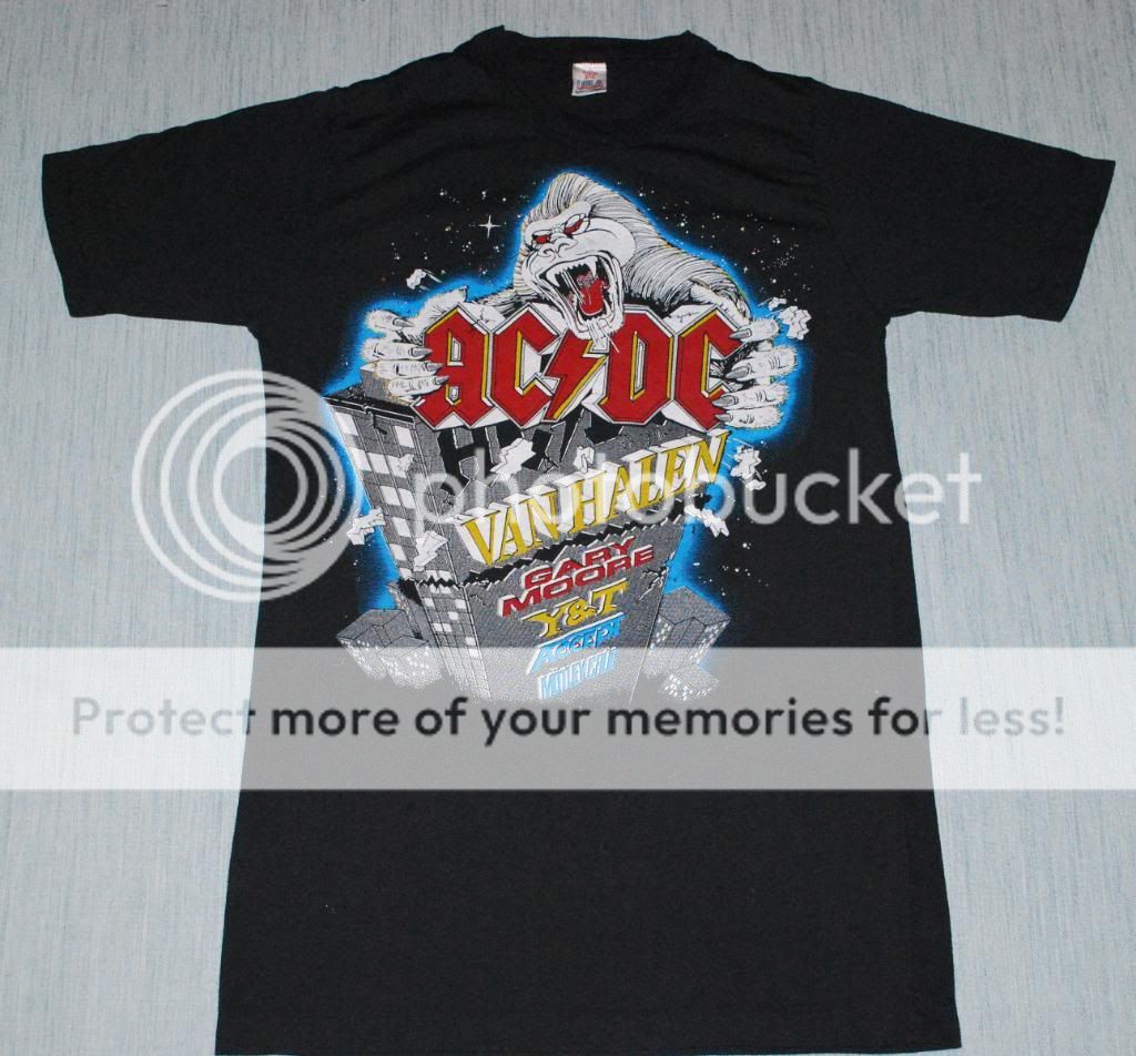 VTG ACDC MONSTERS OF ROCK ANIVERSARY SHIRT 1984 L