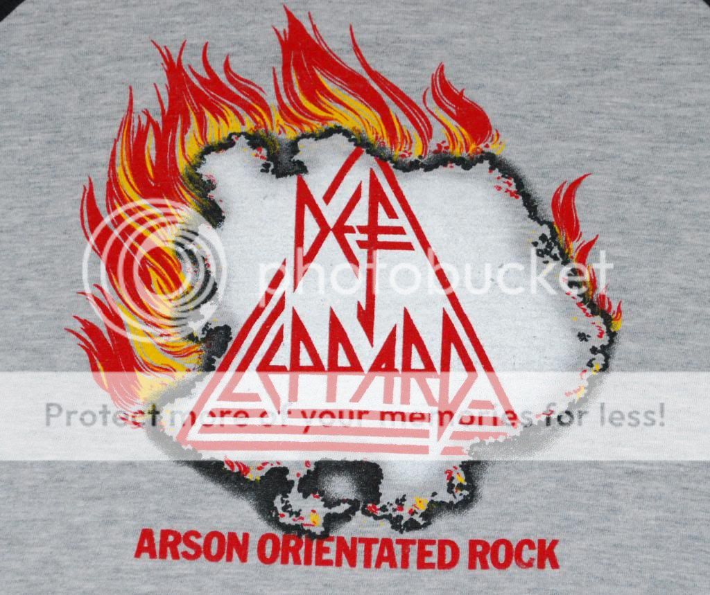 VTG DEF LEPPARD ARSON ORIENTATED ROCK SHIRT 1983 XL  