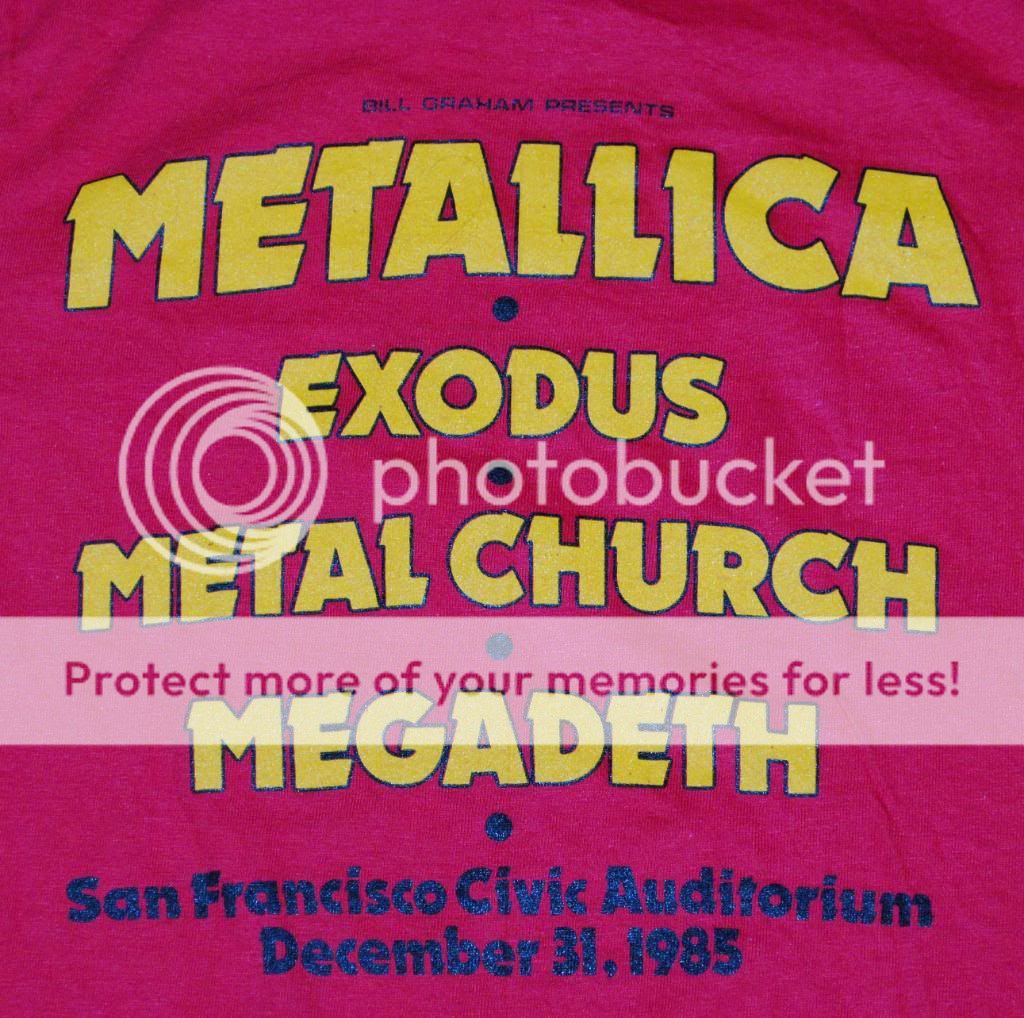 VTG METALLICA EXODUS METAL CHURCH MEGADETH SHIRT 1985 S  