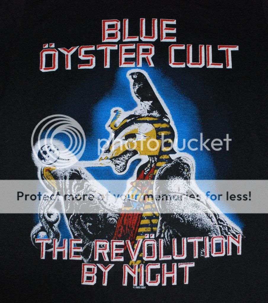 VTG BLUE OYSTER CULT REVOLUTION BY NIGHT SHIRT 1983 L  