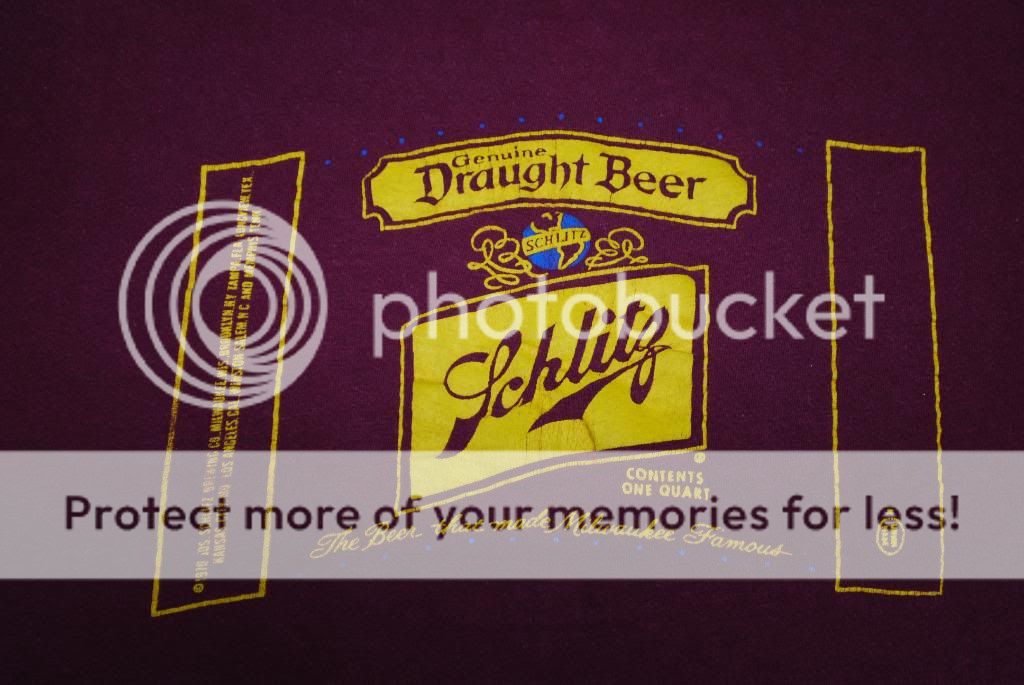 VINTAGE SCHLITZ GENUINE DRAUGHT BEER T  SHIRT 1970 M  