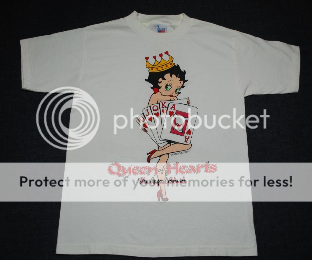 La REINA de VTG BETTY BOOP De los CORAZONES ROYAL SE RUBORIZA los 