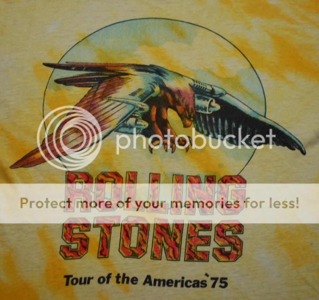 VTG ROLLING STONES TOUR OF THE AMERICAS SHIRT 1975 L  