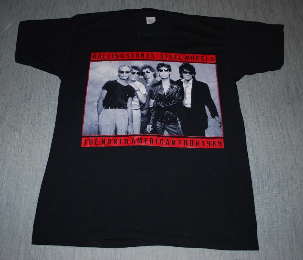 VTG ROLLING STONES NORTH AMERICAN TOUR SHIRT 1989 L  