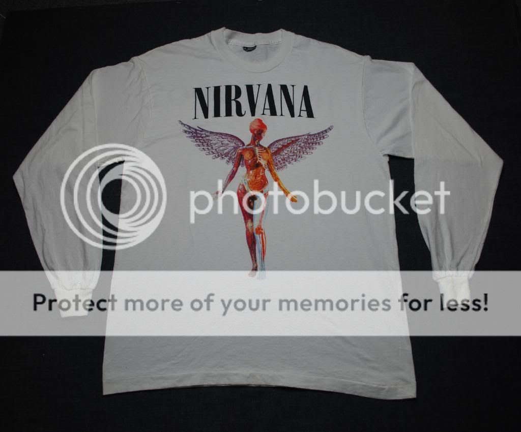 VINTAGE NIRVANA IN UTERO LIVE 94 T  SHIRT 1994 XL ORIGINAL  